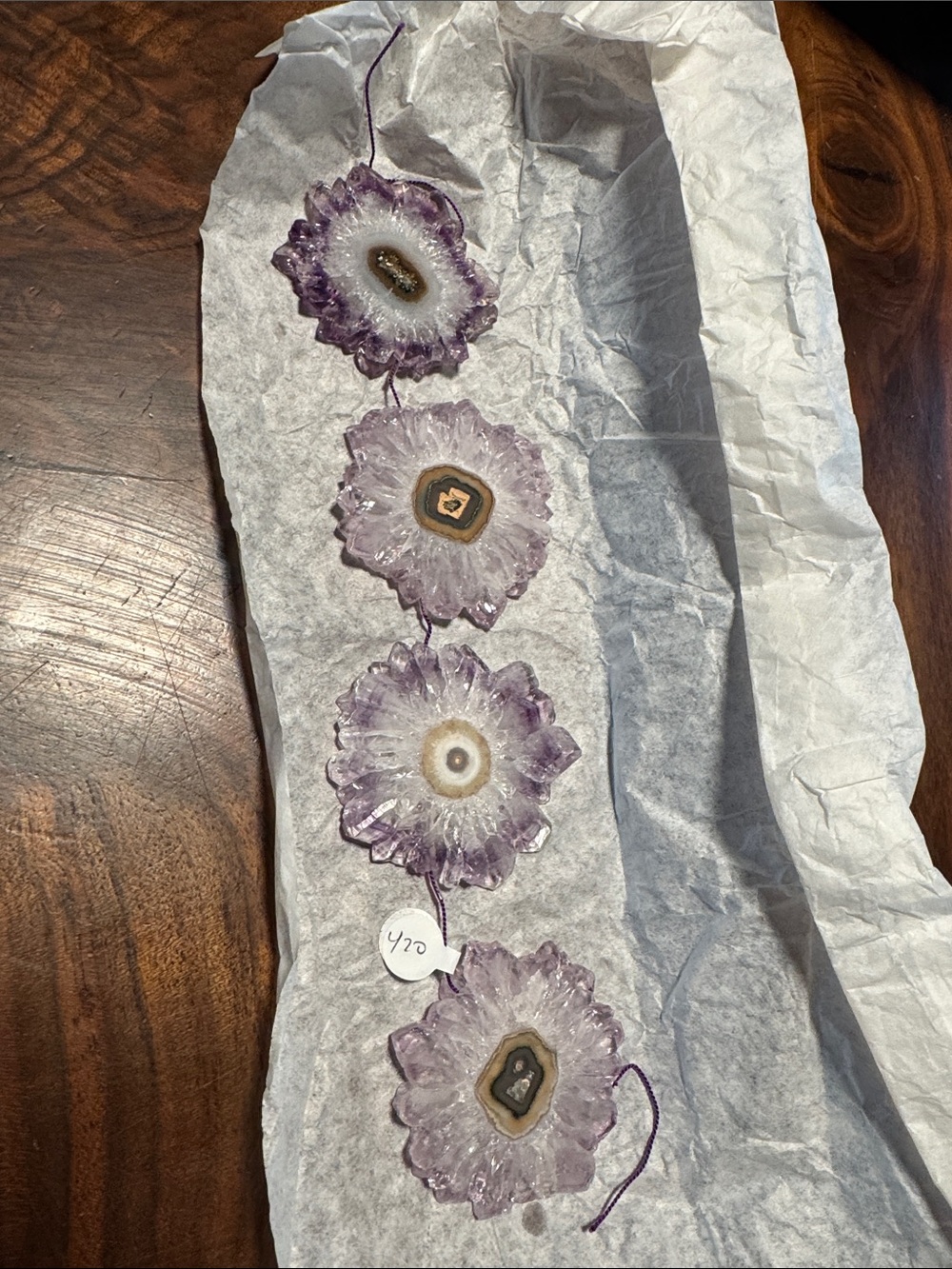 Sliced Amethyst Beads (4)